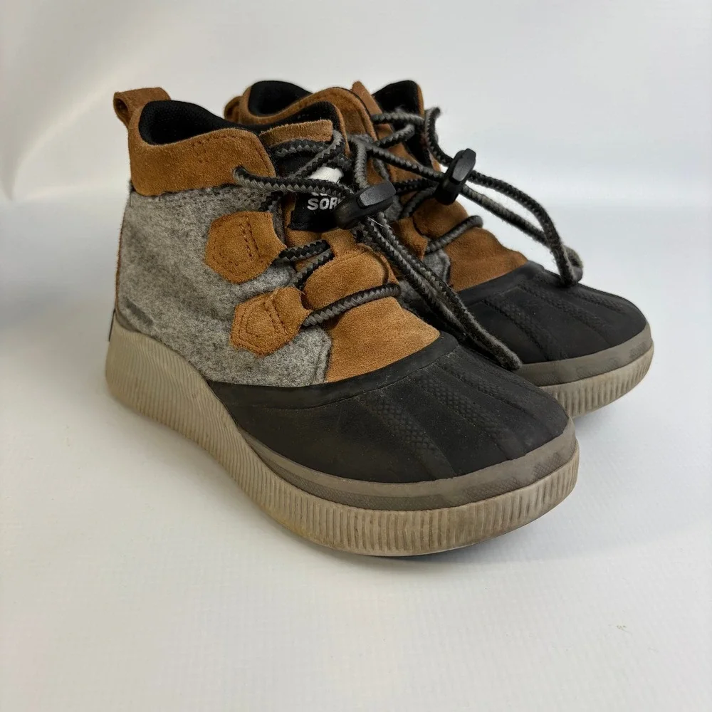 Sorel Out N About Classic Kids Youth 2 Waterproof Duck Boots Grey NY5168-243